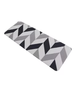 Fab Habitat 120x44cm Herringbone Navy Kitchen Mat