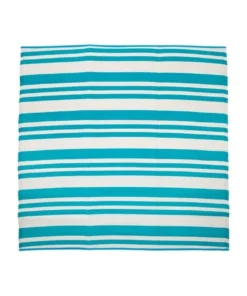 Fab Habitat 180x180cm Cherai Aqua Folded Recycled Plastic Outdoor Rug and Mat