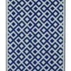 Fab Habitat 180x270cm Marina Indigo Blue & White Recycled Plastic Outdoor Rug and Mat