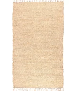 Fab Habitat 90 X 150 CM Jute Rug Chandan