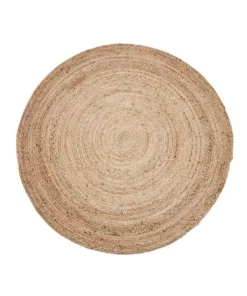 Fab Habitat 200cm Round Jute Rug | Decorative Floor Rug Phoenix Natural