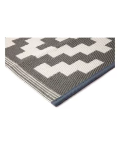 Fab Habitat 270x360cm Aztec Grey & White Recycled Plastic Outdoor Rug and Mat -Home Decor Shop 840975670 3 720x928