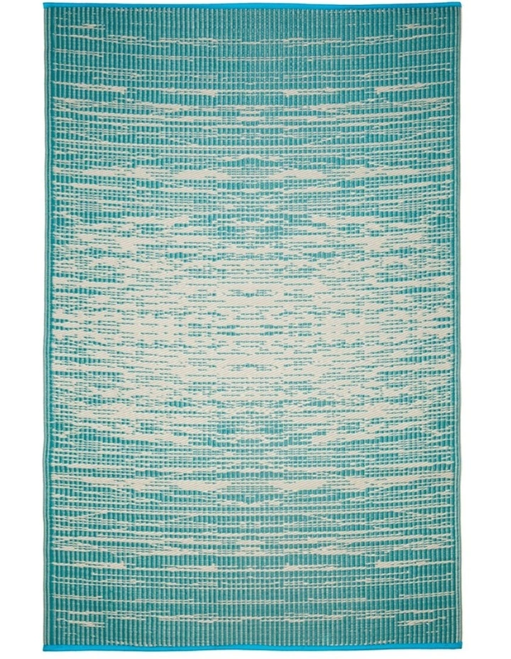 Fab Habitat 90x179cm Brooklyn Teal Recycled Plastic Outdoor Rug and Mat 2 Fab Habitat 90x179cm Brooklyn Teal Recycled Plastic Outdoor Rug and Mat - Image 2