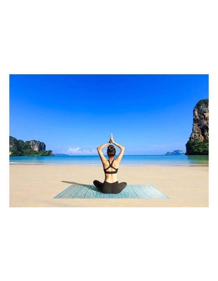 Fab Habitat 90x179cm Brooklyn Teal Recycled Plastic Outdoor Rug and Mat 4 Fab Habitat 90x179cm Brooklyn Teal Recycled Plastic Outdoor Rug and Mat - Image 4