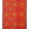 Fab Habitat 90x179cm Lhasa Orange & Violet Recycled Plastic Outdoor Rug and Mat