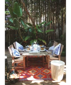 Fab Habitat 240x300cm Lhasa Orange & Violet Recycled Plastic Outdoor Rug and Mat -Home Decor Shop 840977650 3 720x928