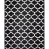 Fab Habitat 180x270 cm Recycled Plastic Outdoor Rug and Mat Tangier Black and White