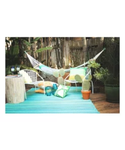 Fab Habitat 150x238cm Cancun Aqua Recycled Plastic Outdoor Rug and Mat -Home Decor Shop 840981070 5 1 720x928