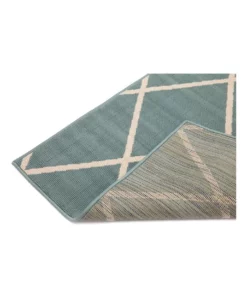 Fab Habitat 80x150cm Oudoor Rug Geometric Modern Floor Rug Tucson Aqua -Home Decor Shop 840981250 4 720x928