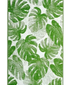 120x179 cm Fab Habitat Indoor/Outdoor Recycled Plastic Rug Mat - Panama Green