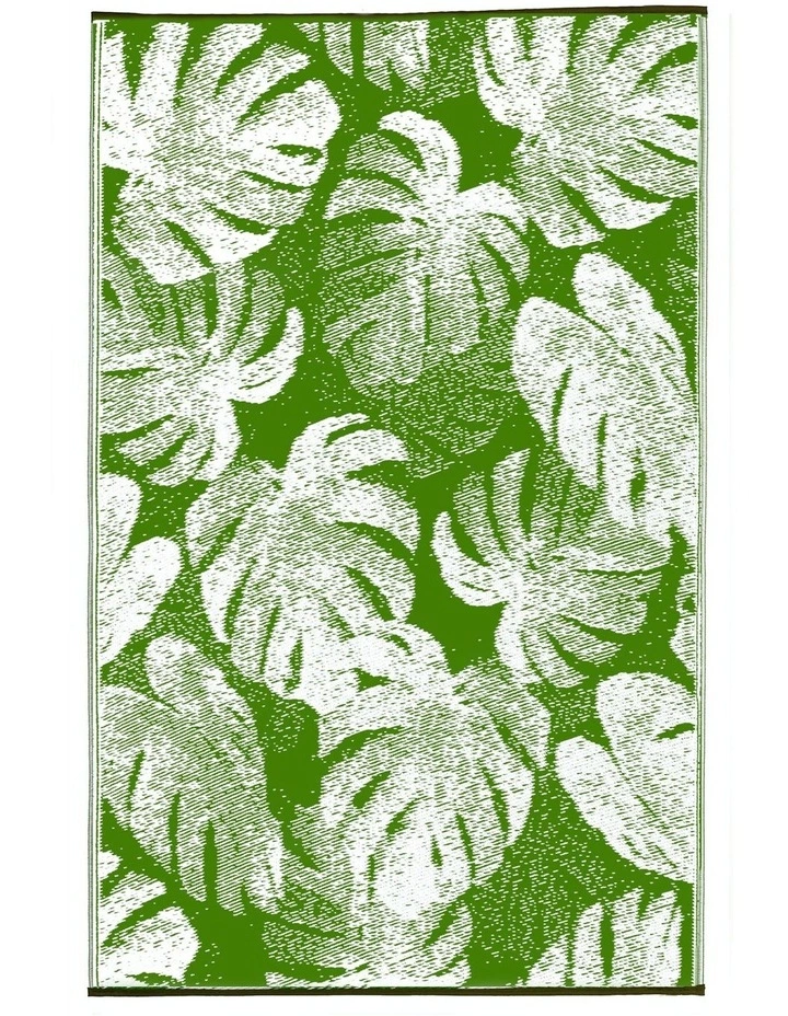120x179 cm Fab Habitat Indoor/Outdoor Recycled Plastic Rug Mat - Panama Green 2 120x179 cm Fab Habitat Indoor/Outdoor Recycled Plastic Rug Mat - Panama Green - Image 2