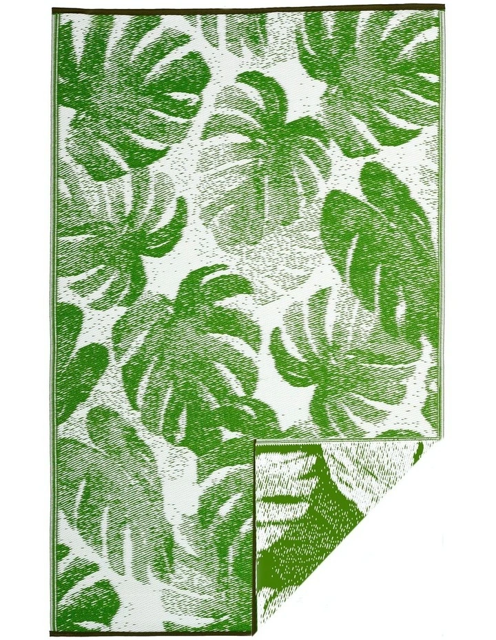 120x179 cm Fab Habitat Indoor/Outdoor Recycled Plastic Rug Mat - Panama Green 3 120x179 cm Fab Habitat Indoor/Outdoor Recycled Plastic Rug Mat - Panama Green - Image 3