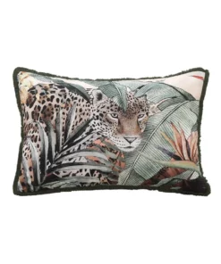 M.M Linen Cantaloupe Jaguar Cushion Multicolour