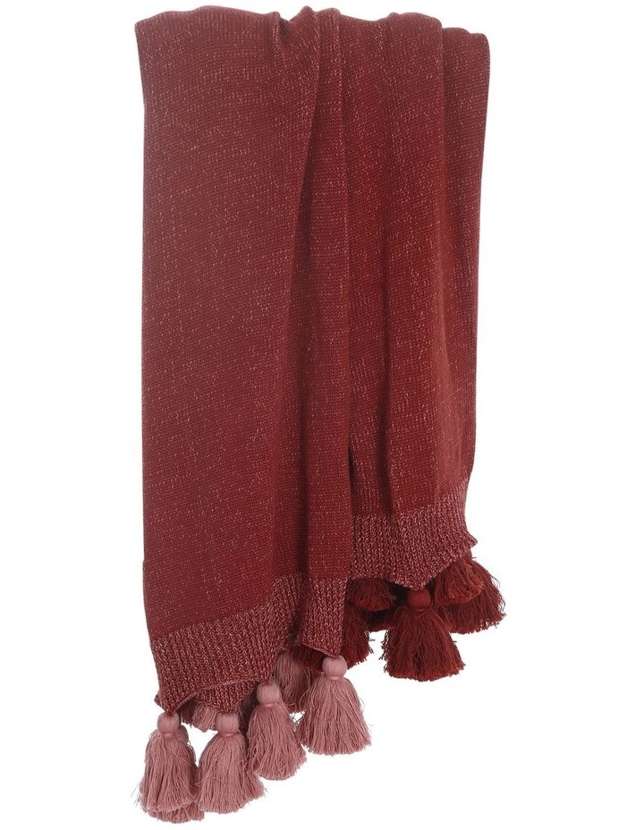 M.M Linen Birch Throw in Cinnabar 3 M.M Linen Birch Throw in Cinnabar - Image 3