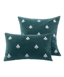 M.M Linen Buzz Cushion 50x50cm in Emerald