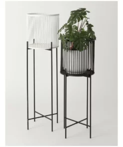 Vue Pulse 80cm Black Bamboo And Metal Planter Stand -Home Decor Shop 847318600 3 720x928
