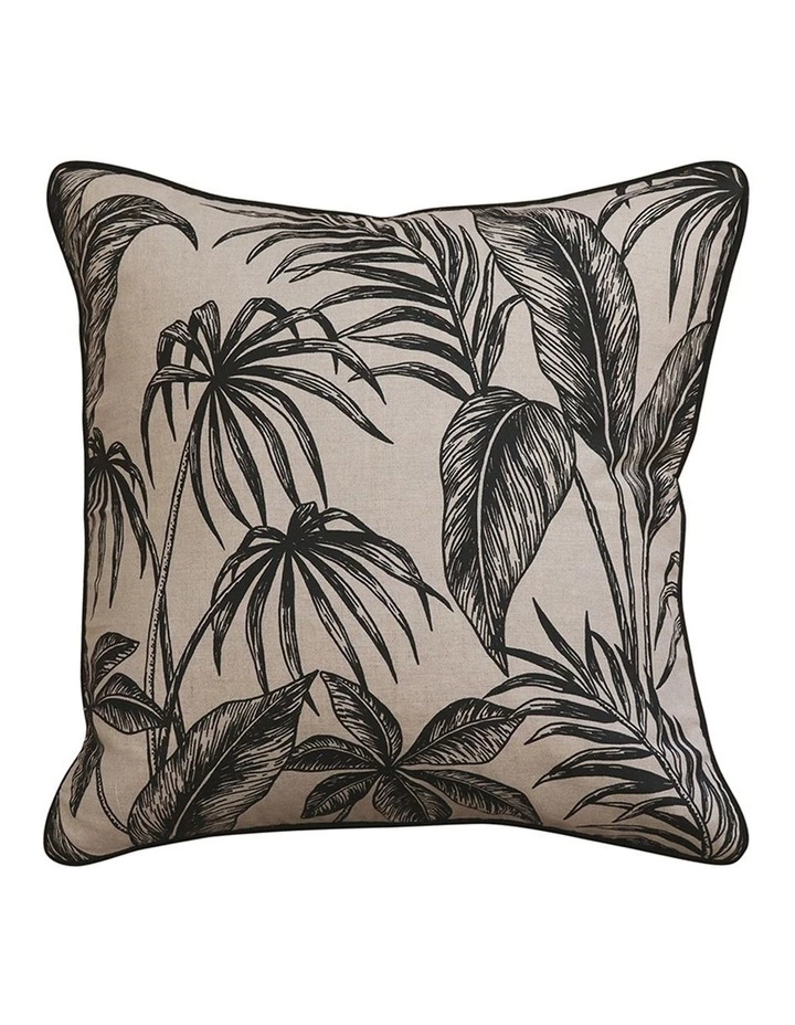 Madras Link Tahiti Black/Linen Cushion 55cm 1 Madras Link Tahiti Black/Linen Cushion 55cm