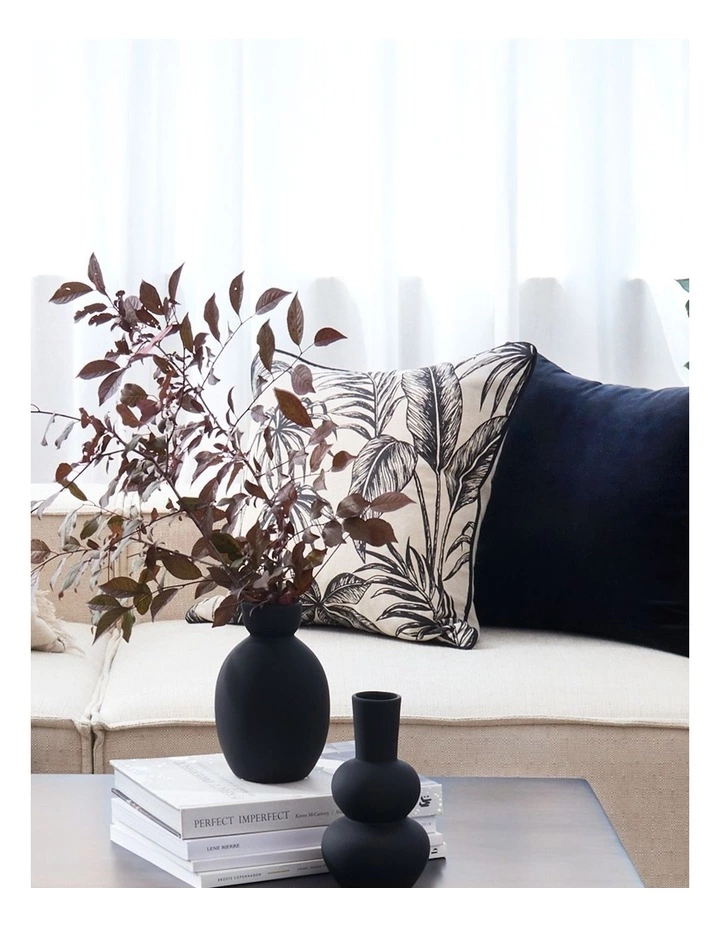 Madras Link Tahiti Black/Linen Cushion 55cm 3 Madras Link Tahiti Black/Linen Cushion 55cm - Image 3