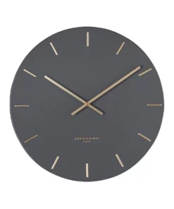 One Six Eight London Luca Charcoal 30Cm Silent Wall Clock