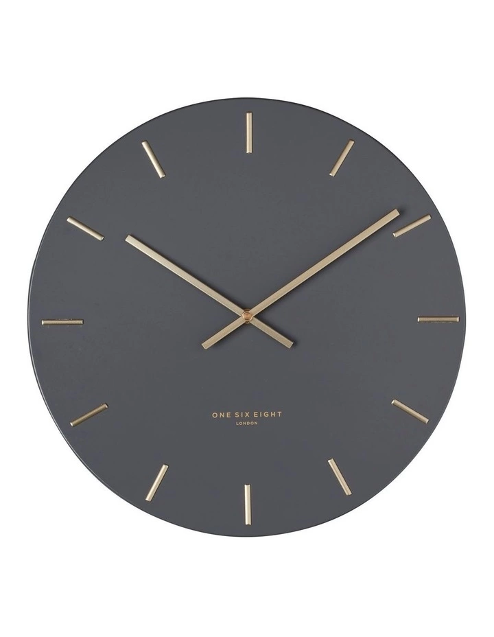 One Six Eight London Luca Charcoal 30Cm Silent Wall Clock 1 One Six Eight London Luca Charcoal 30Cm Silent Wall Clock