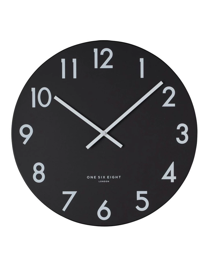One Six Eight London JACKSON Black 40cm Silent Wall Clock 1 One Six Eight London JACKSON Black 40cm Silent Wall Clock