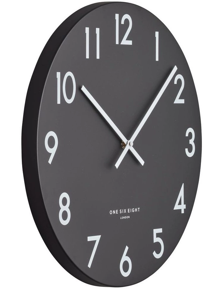 One Six Eight London JACKSON Black 40cm Silent Wall Clock 2 One Six Eight London JACKSON Black 40cm Silent Wall Clock - Image 2