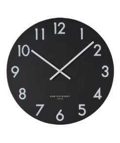 One Six Eight London JACKSON Black 60cm Silent Wall Clock