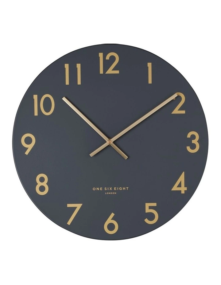 One Six Eight London JONES Charcoal 30cm Silent Wall Clock 1 One Six Eight London JONES Charcoal 30cm Silent Wall Clock
