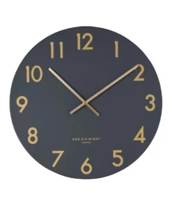 One Six Eight London JONES Charcoal 40cm Silent Wall Clock