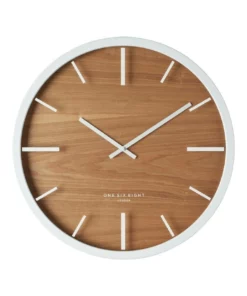 One Six Eight London Willow White 30Cm Silent Wall Clock