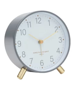 One Six Eight London Maisie Grey Silent Alarm Clock