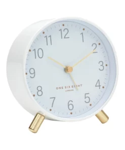 One Six Eight London Maisie White Silent Alarm Clock