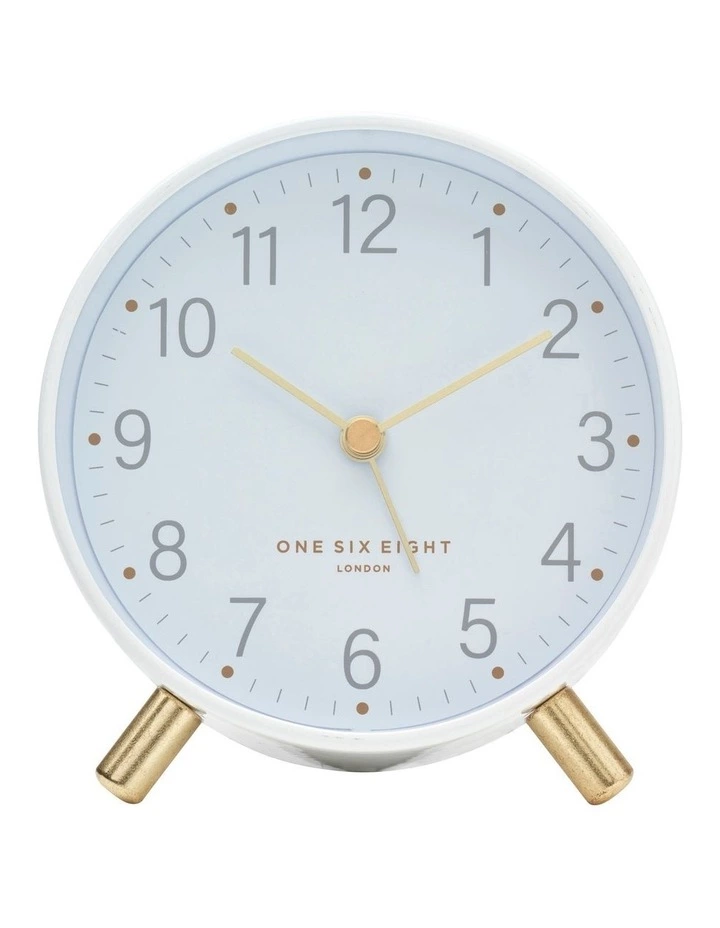 One Six Eight London Maisie White Silent Alarm Clock 2 One Six Eight London Maisie White Silent Alarm Clock - Image 2