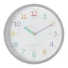 One Six Eight London Learn The Time Grey 30Cm Silent Wall Clock
