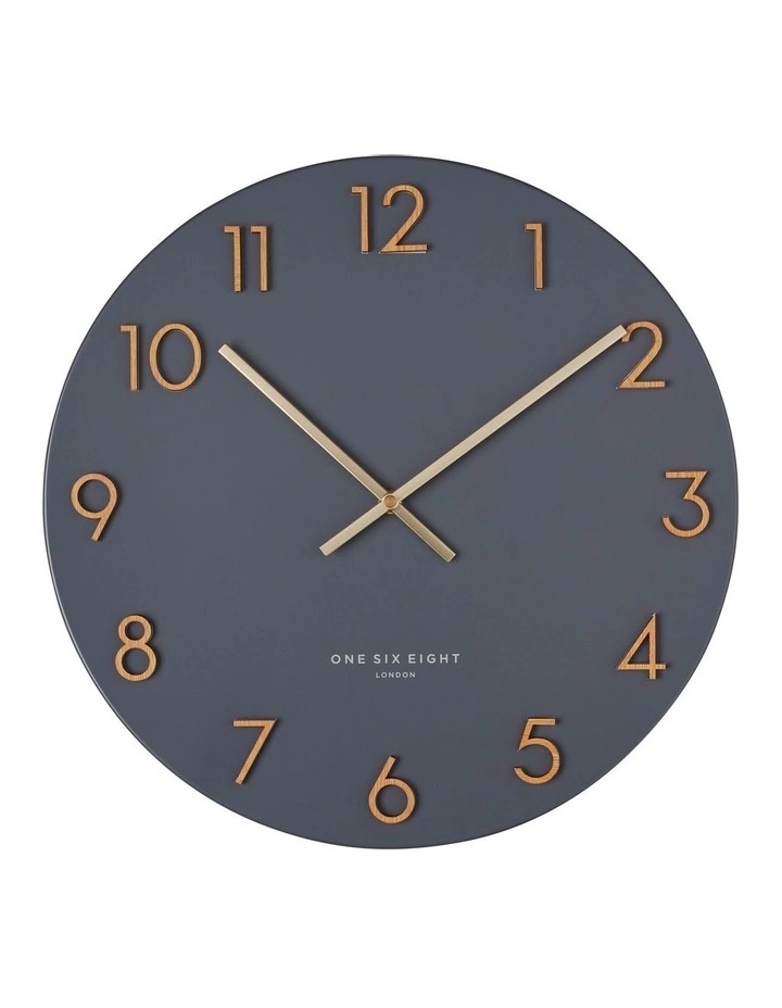 One Six Eight London Katelyn Charcoal Grey 60Cm Metal Wall Clock 1 One Six Eight London Katelyn Charcoal Grey 60Cm Metal Wall Clock