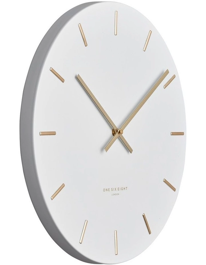 One Six Eight London Luca White 30Cm Silent Wall Clock 2 One Six Eight London Luca White 30Cm Silent Wall Clock - Image 2