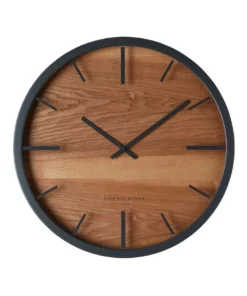 One Six Eight London Willow Charcoal 50Cm Silent Wall Clock