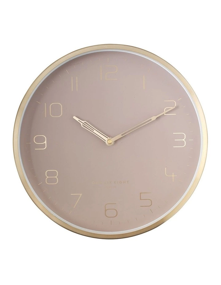 One Six Eight London Lily 30Cm Dusty Rose Silent Wall Clock 1 One Six Eight London Lily 30Cm Dusty Rose Silent Wall Clock
