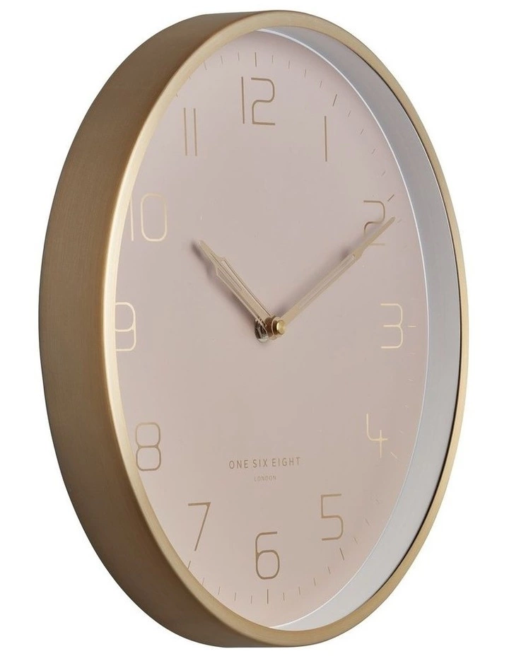 One Six Eight London Lily 30Cm Dusty Rose Silent Wall Clock 2 One Six Eight London Lily 30Cm Dusty Rose Silent Wall Clock - Image 2