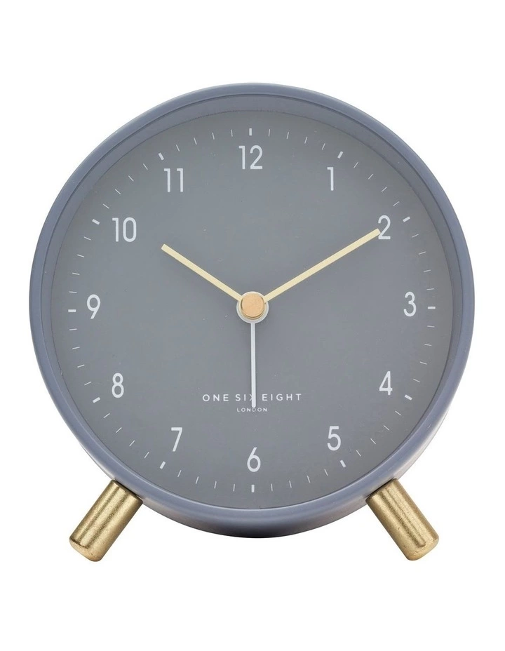 One Six Eight London Noah Charcoal Grey Silent Alarm Clock 2 One Six Eight London Noah Charcoal Grey Silent Alarm Clock - Image 2