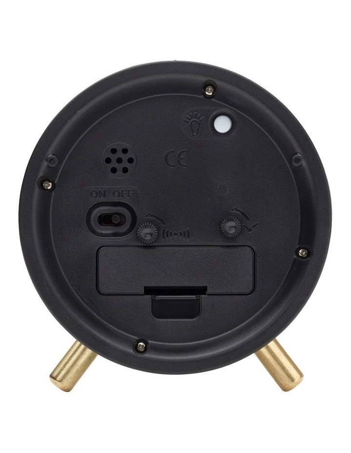 One Six Eight London Noah Charcoal Grey Silent Alarm Clock 3 One Six Eight London Noah Charcoal Grey Silent Alarm Clock - Image 3