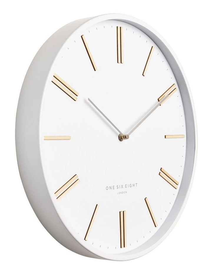 One Six Eight London Esme 40Cm White Silent Wall Clock 2 One Six Eight London Esme 40Cm White Silent Wall Clock - Image 2