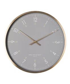 One Six Eight London Elio 40Cm Grey Silent Wall Clock