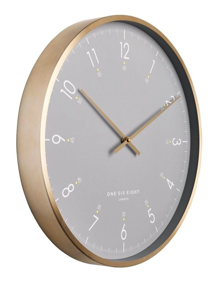 One Six Eight London Elio 40Cm Grey Silent Wall Clock 2 One Six Eight London Elio 40Cm Grey Silent Wall Clock - Image 2