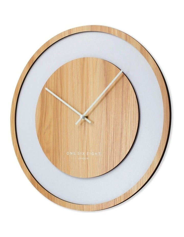 One Six Eight London Emilia Natural 40Cm Silent Wall Clock 2 One Six Eight London Emilia Natural 40Cm Silent Wall Clock - Image 2