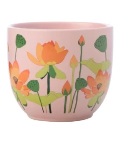 Maxwell & Williams Royal Botanic Gardens Lotus Planter Pot 12cm Pink