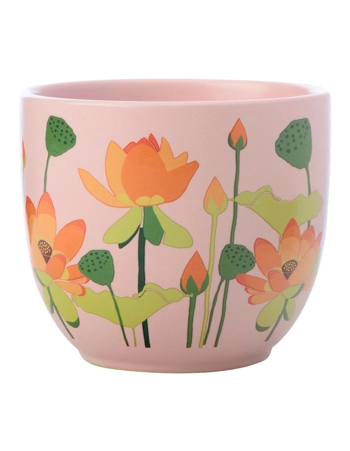 Maxwell & Williams Royal Botanic Gardens Lotus Planter Pot 12cm Pink 1 Maxwell & Williams Royal Botanic Gardens Lotus Planter Pot 12cm Pink