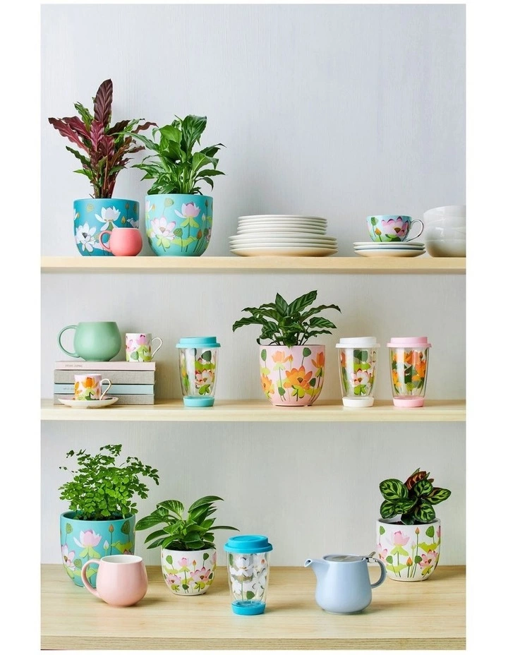 Maxwell & Williams Royal Botanic Gardens Lotus Planter Pot 12cm Pink 2 Maxwell & Williams Royal Botanic Gardens Lotus Planter Pot 12cm Pink - Image 2