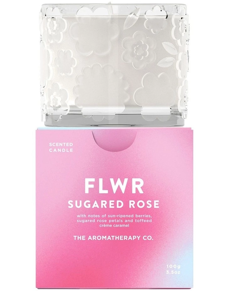 The Aromatherapy Company FLWR Sugared Rose Candle 1 The Aromatherapy Company FLWR Sugared Rose Candle