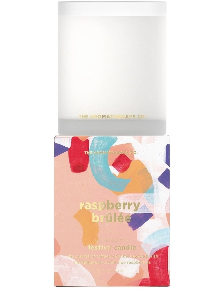 The Aromatherapy Company Festive Favours Raspberry Brulee Candle 100g 1 The Aromatherapy Company Festive Favours Raspberry Brulee Candle 100g